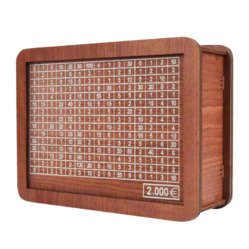 Coffret Tirelire en Bois avec Stylo de Personnalisation