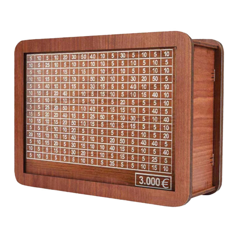 Coffret Tirelire en Bois avec Stylo de Personnalisation