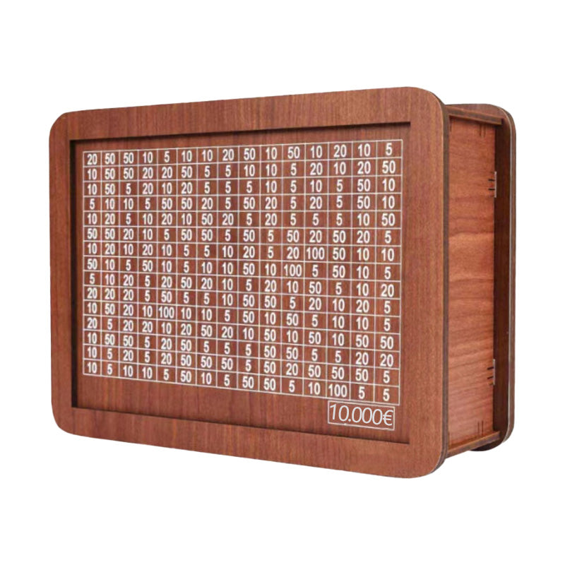 Coffret Tirelire en Bois avec Stylo de Personnalisation