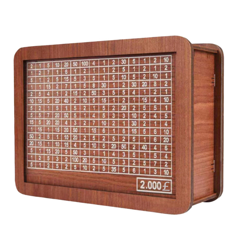 Coffret Tirelire en Bois avec Stylo de Personnalisation