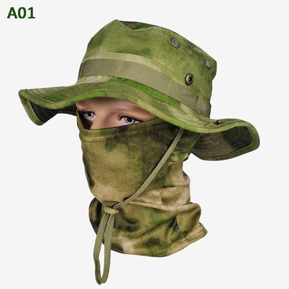 💎 50% DE RÉDUCTION ! 💎 Chapeau de Pêche Camouflage 2 en 1 avec Masque – Protection UPF 50+, Amovible & Respirant 🎣☀️