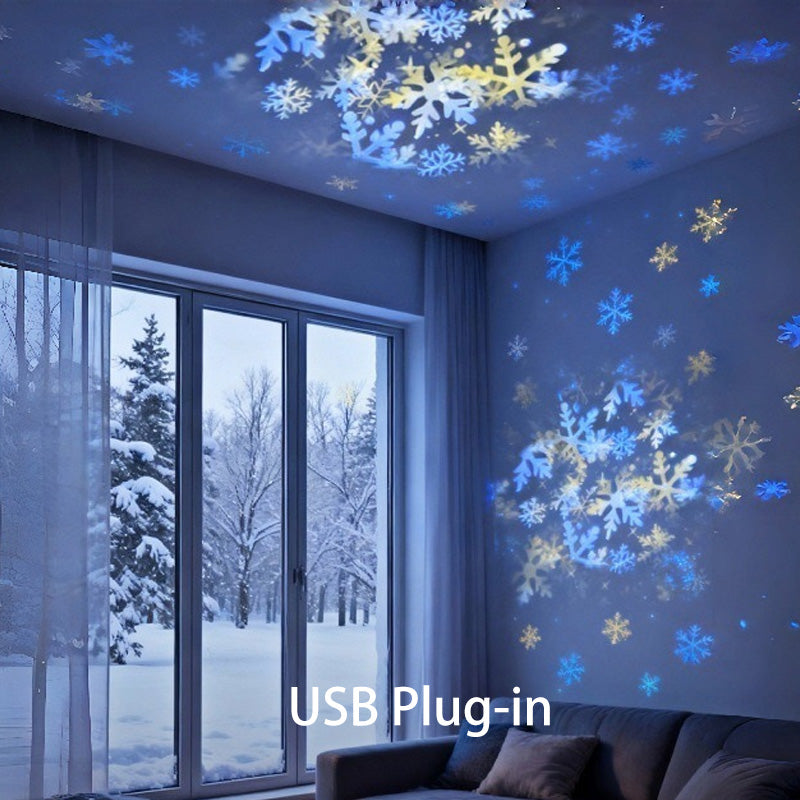 🌈Projecteur de lumière LED rotatif dynamique – Calme et détente pour votre maison. Des lumières douces et changeantes apaisent les nuits agitées.