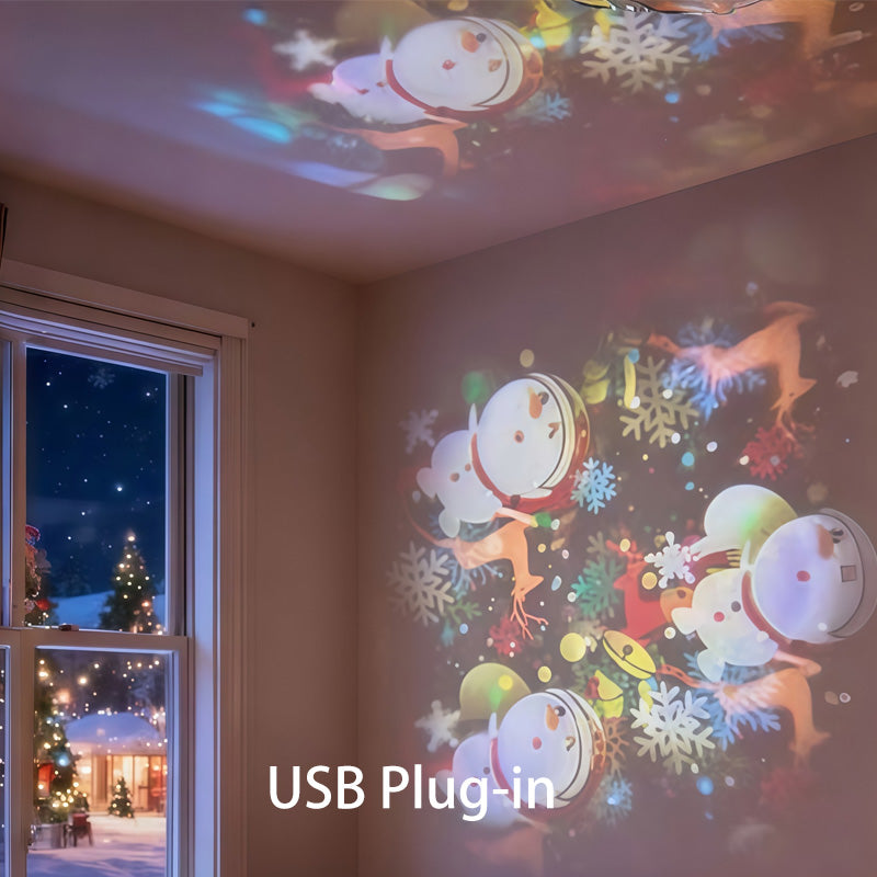🌈Projecteur de lumière LED rotatif dynamique – Calme et détente pour votre maison. Des lumières douces et changeantes apaisent les nuits agitées.