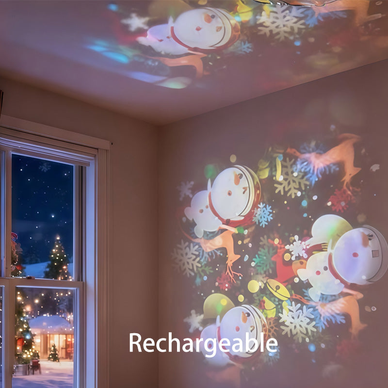 🌈Projecteur de lumière LED rotatif dynamique – Calme et détente pour votre maison. Des lumières douces et changeantes apaisent les nuits agitées.