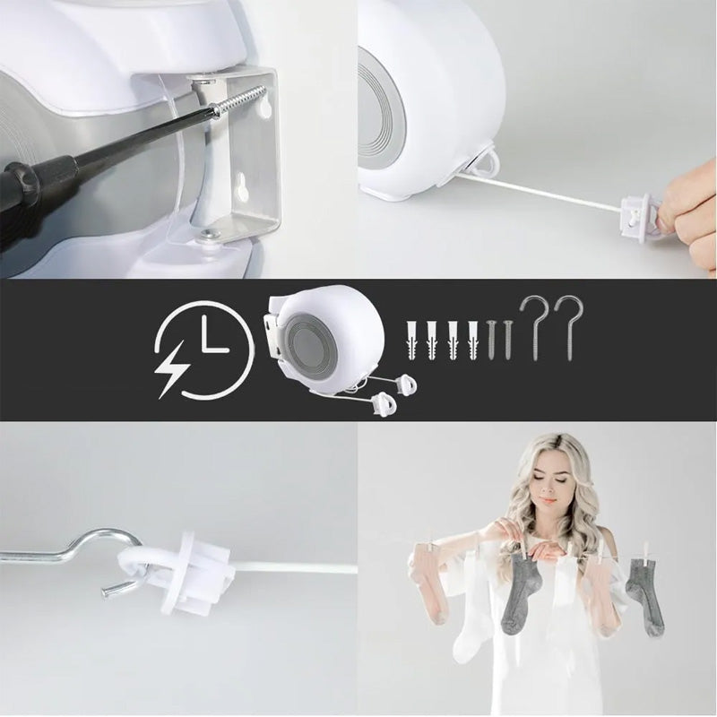 💖49 % DE RÉDUCTION !🌟Corde à linge rétractable invisible à double ligne✨
