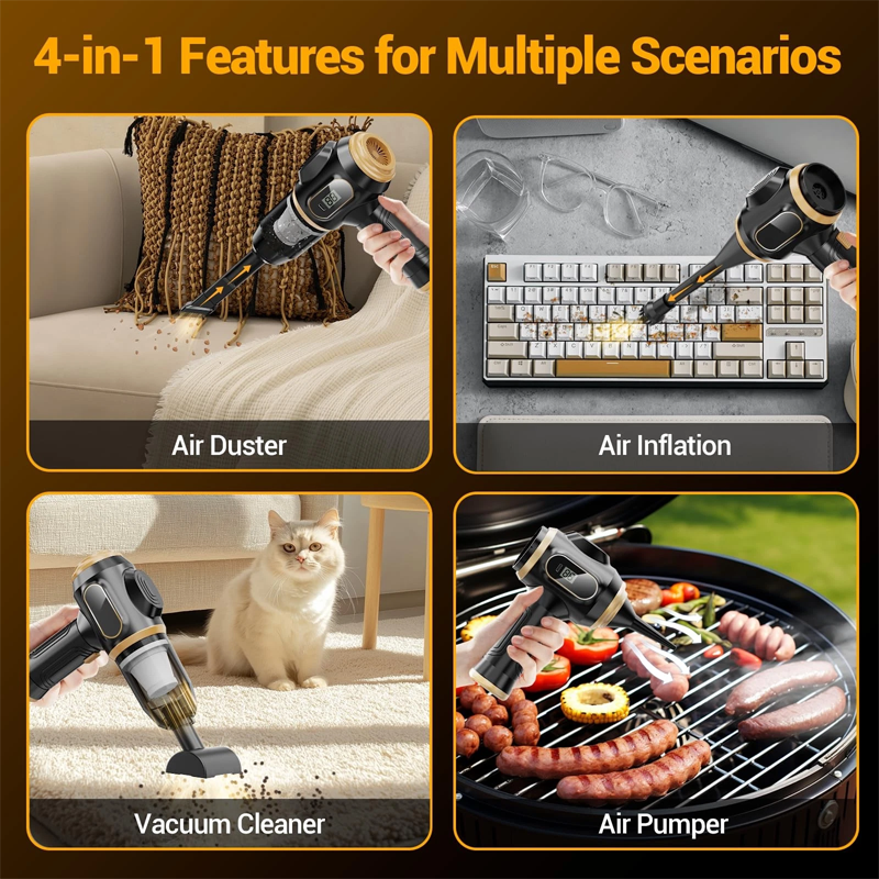 🔋🧹 Cordless Car Handheld Vacuum Cleaner 4-in-1 💨✨ – powerful, compact & versatile for car & home.