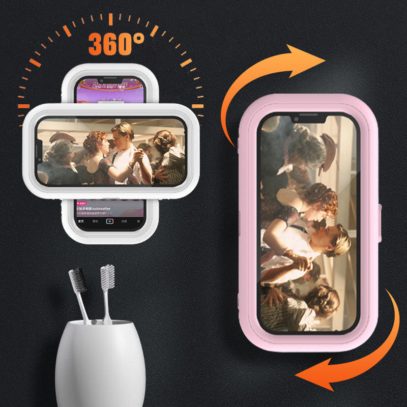 Support pour téléphone portable étanche et pivotant à 360° pour la douche