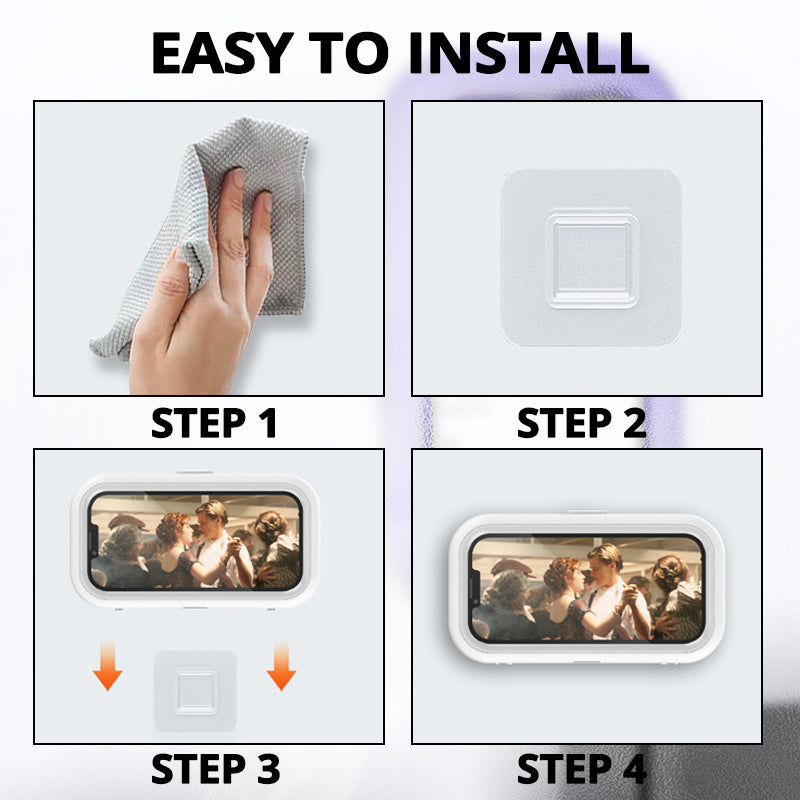 Support pour téléphone portable étanche et pivotant à 360° pour la douche