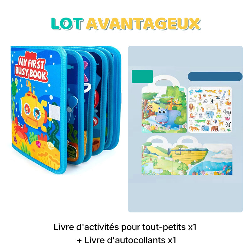 Livre d’activités en feutrine thème océan pour tout-petits