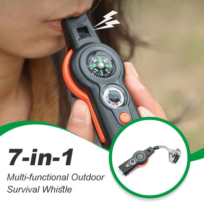 7-in-1 Multi-functional Outdoor Survival Whistle
