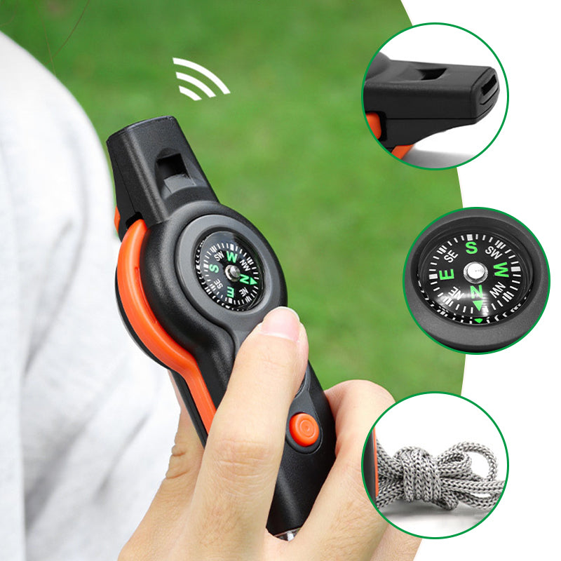 7-in-1 Multi-functional Outdoor Survival Whistle