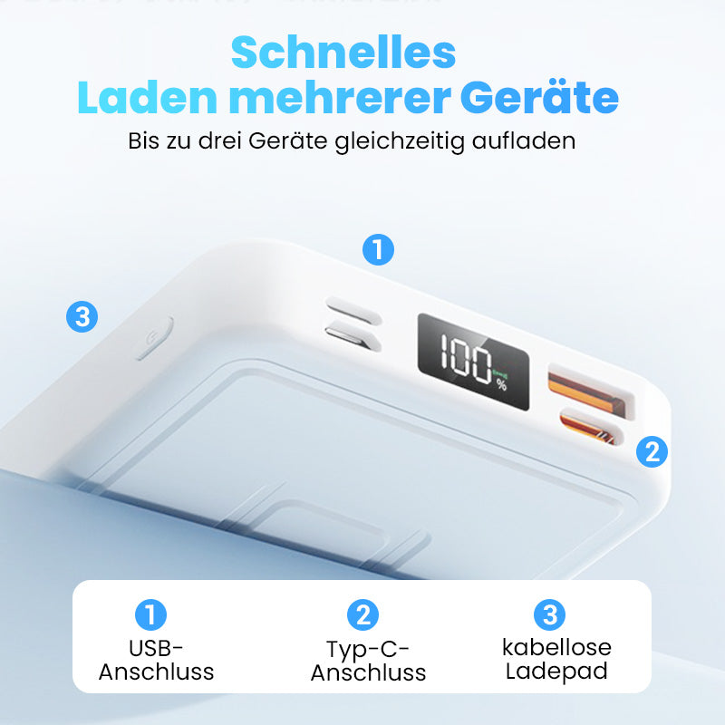 🔋50 % de réduction ! Batterie externe magnétique sans fil 10 000 mAh avec support intégré – Permet de charger 3 appareils simultanément, avec des puissances de sortie respectives de 15 W et 22,5 W ⚡📱