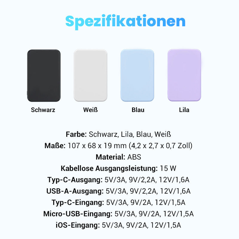🔋50 % de réduction ! Batterie externe magnétique sans fil 10 000 mAh avec support intégré – Permet de charger 3 appareils simultanément, avec des puissances de sortie respectives de 15 W et 22,5 W ⚡📱