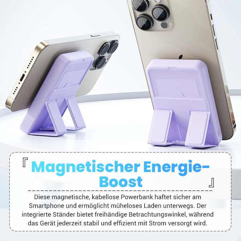 🔋50 % de réduction ! Batterie externe magnétique sans fil 10 000 mAh avec support intégré – Permet de charger 3 appareils simultanément, avec des puissances de sortie respectives de 15 W et 22,5 W ⚡📱