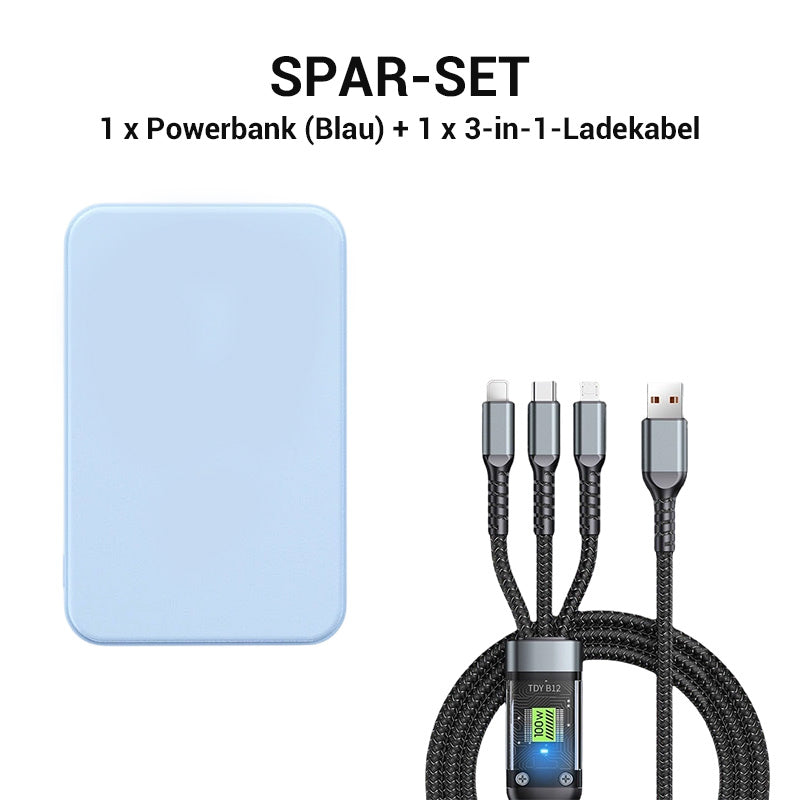 🔋50 % de réduction ! Batterie externe magnétique sans fil 10 000 mAh avec support intégré – Permet de charger 3 appareils simultanément, avec des puissances de sortie respectives de 15 W et 22,5 W ⚡📱