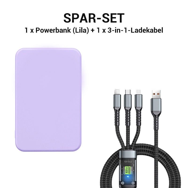 🔋50 % de réduction ! Batterie externe magnétique sans fil 10 000 mAh avec support intégré – Permet de charger 3 appareils simultanément, avec des puissances de sortie respectives de 15 W et 22,5 W ⚡📱