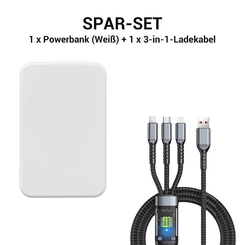 🔋50 % de réduction ! Batterie externe magnétique sans fil 10 000 mAh avec support intégré – Permet de charger 3 appareils simultanément, avec des puissances de sortie respectives de 15 W et 22,5 W ⚡📱