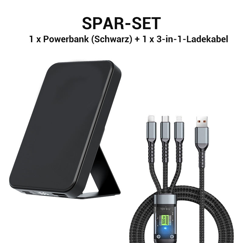 🔋50 % de réduction ! Batterie externe magnétique sans fil 10 000 mAh avec support intégré – Permet de charger 3 appareils simultanément, avec des puissances de sortie respectives de 15 W et 22,5 W ⚡📱