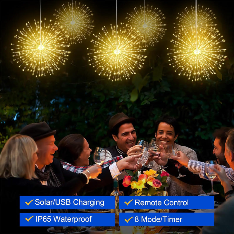🎆60 % DE RÉDUCTION ! 💡 Guirlande lumineuse LED en fil de cuivre effet feux d'artifice – Fil de cuivre flexible, lumière chaude et éclairage décoratif pour vos fêtes ✨