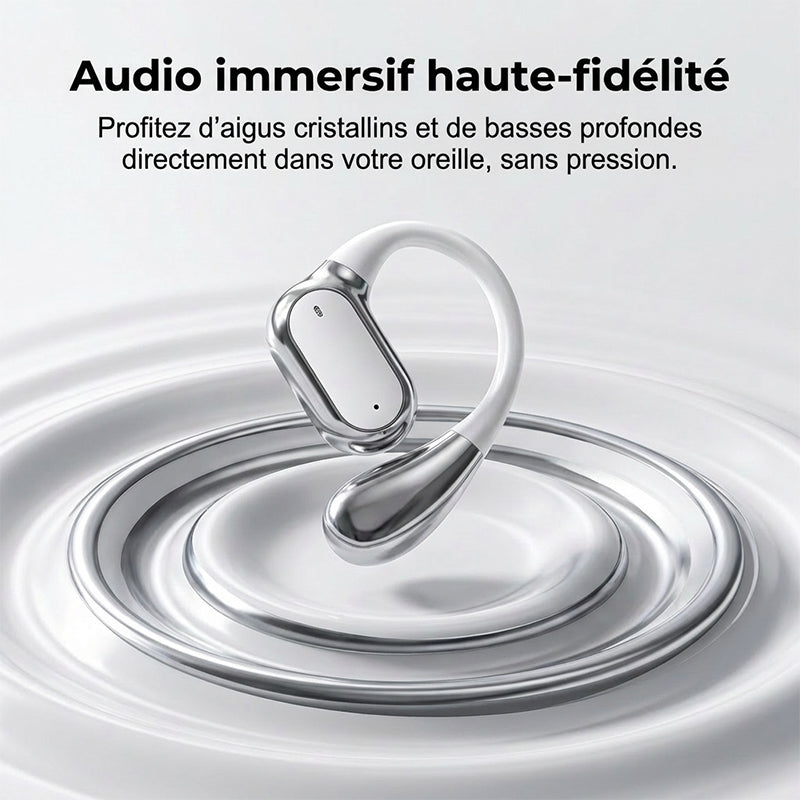 Écouteurs sans fil 2 en 1 à double style avec 30 h d'autonomie