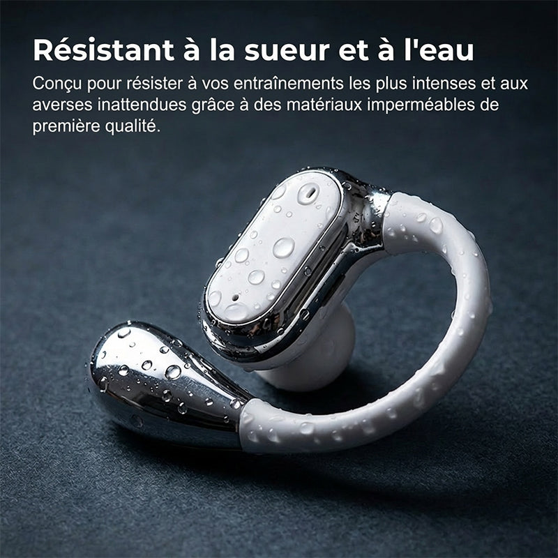 Écouteurs sans fil 2 en 1 à double style avec 30 h d'autonomie