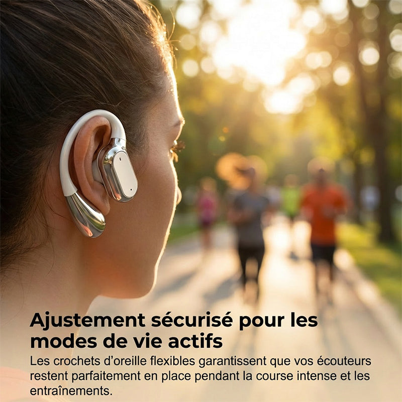 Écouteurs sans fil 2 en 1 à double style avec 30 h d'autonomie