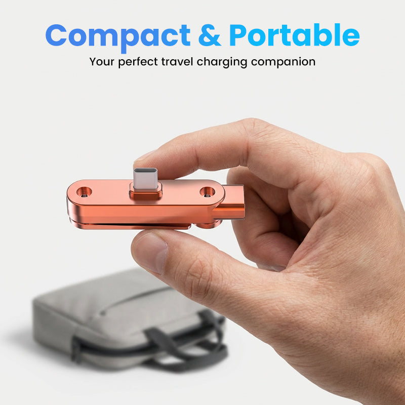 🔥Édition 2026 améliorée - Support de recharge rapide à deux parties avec câble🔥Adaptateur de recharge rapide avec support de téléphone pliable à 360°