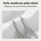 Boucles d'oreilles pendantes à feuilles superposées pour femme