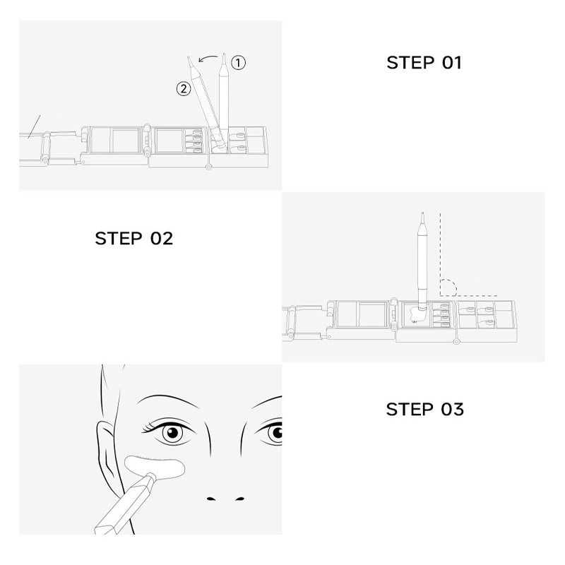Kit 3 en 1 : eye-liner et tampon pour les cils inférieurs