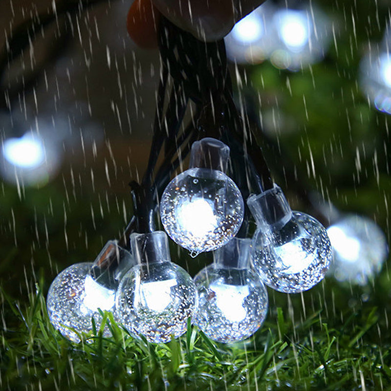 Guirlande lumineuse solaire étanche à bulles pour terrasse