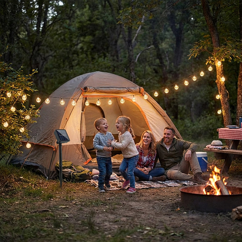 Guirlande lumineuse solaire étanche à bulles pour terrasse