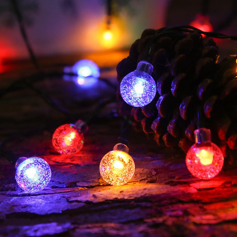 Guirlande lumineuse solaire étanche à bulles pour terrasse
