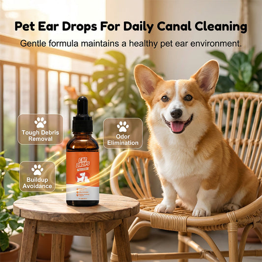 🐶🐱Gouttes naturelles pour chiens et chats contre les démangeaisons et l'accumulation de cérumen🌿