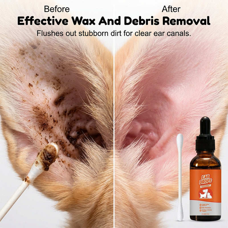 🐶🐱Gouttes naturelles pour chiens et chats contre les démangeaisons et l'accumulation de cérumen🌿