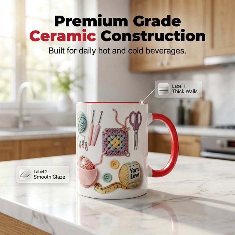 🔥OFFRE SPÉCIALE DU DERNIER JOUR :  ⚡PLUS DE 50 000 EXEMPLAIRES VENDUS !🎁🧶Mug « Yarn Love », un cadeau pour les amateurs de loisirs créatifs et les esprits créatifs