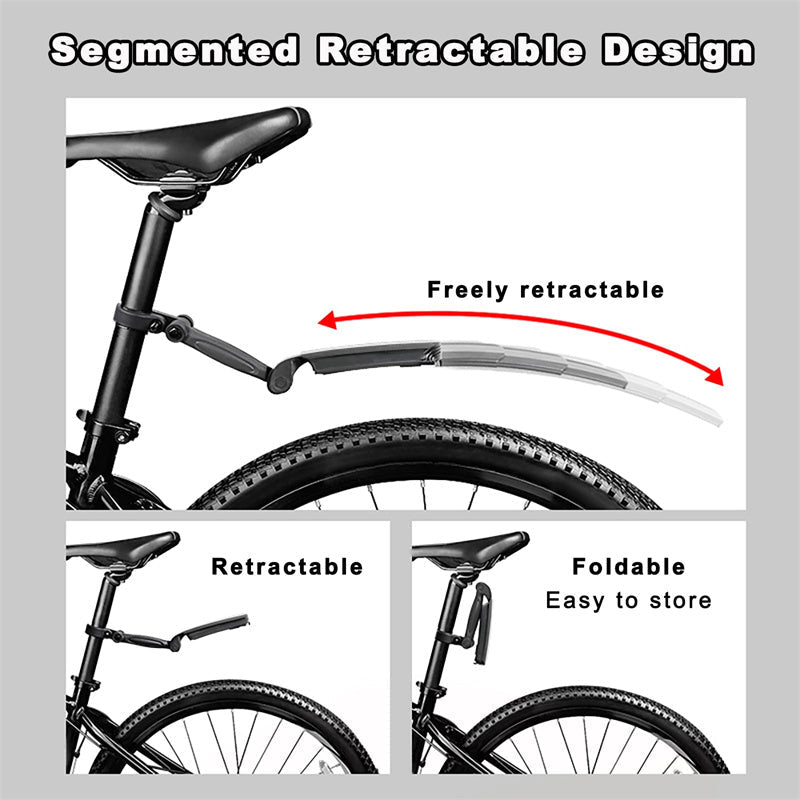 Jeu de garde-boue de vélo escamotables et réglable