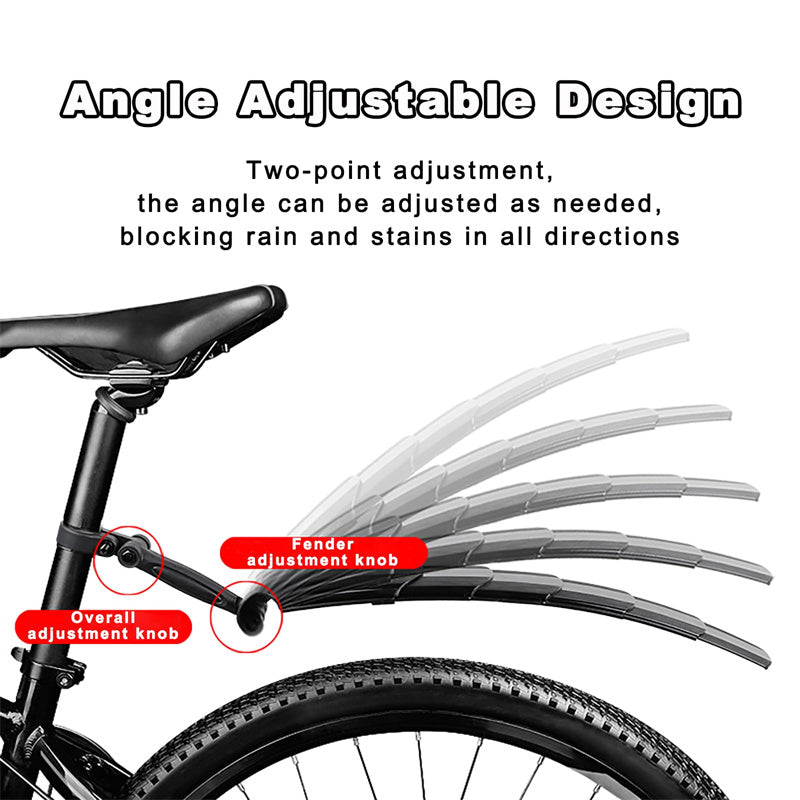 Jeu de garde-boue de vélo escamotables et réglable
