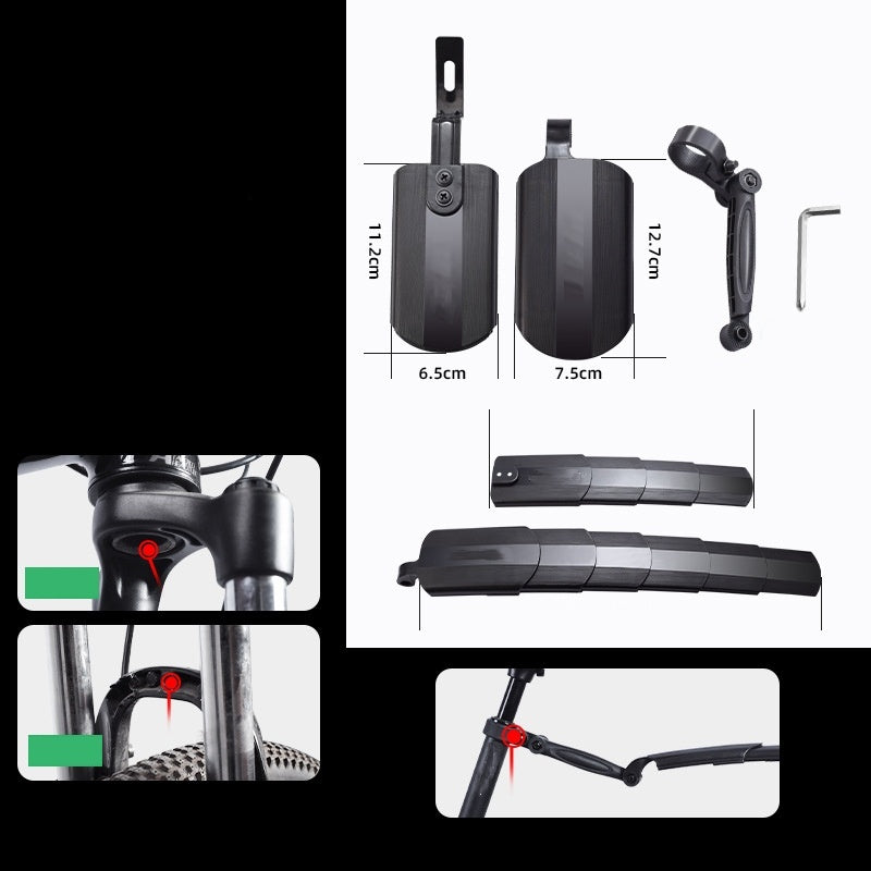 Jeu de garde-boue de vélo escamotables et réglable
