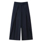 Pantalon large à taille haute et plissé pour femme