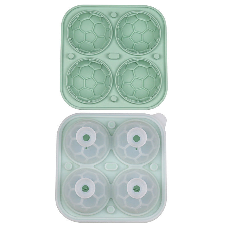 📢📢50 % DE RÉDUCTION !! ⏰ Moule à Glaçons Football Silicone – Boules 5,5cm, Fusion Lente, Design Anti-Fuite, 4 Couleurs, Parfait pour Soirées Match & Cocktails 🥂
