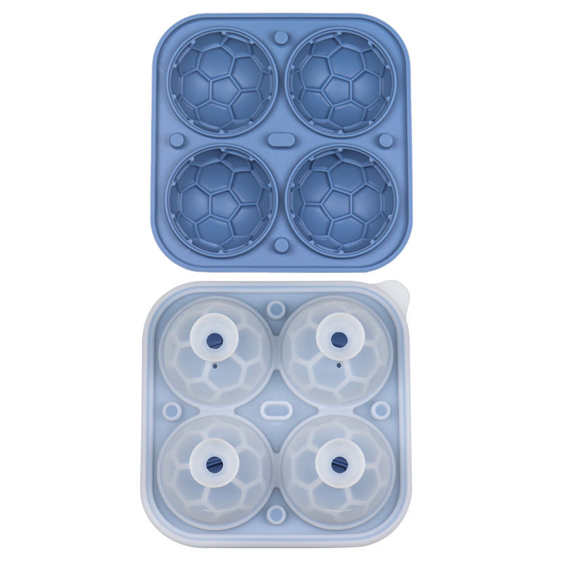 📢📢50 % DE RÉDUCTION !! ⏰ Moule à Glaçons Football Silicone – Boules 5,5cm, Fusion Lente, Design Anti-Fuite, 4 Couleurs, Parfait pour Soirées Match & Cocktails 🥂