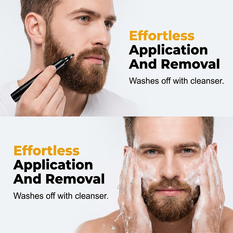 Kit stylo et pinceau pour remplir la barbe (homme)