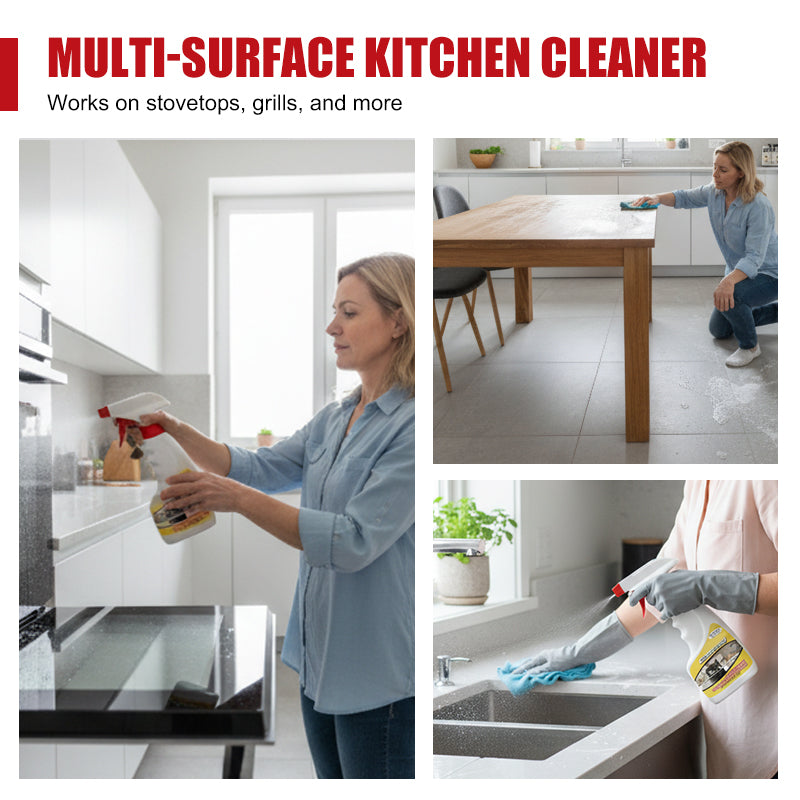 🧼 Dégraissant puissant pour la cuisine – Vaporisez, essuyez, faites briller – Sans rinçage ! 🍳✨ Efficace contre la graisse, doux pour les surfaces – le nouvel allié indispensable de votre cuisine. 💪🧽