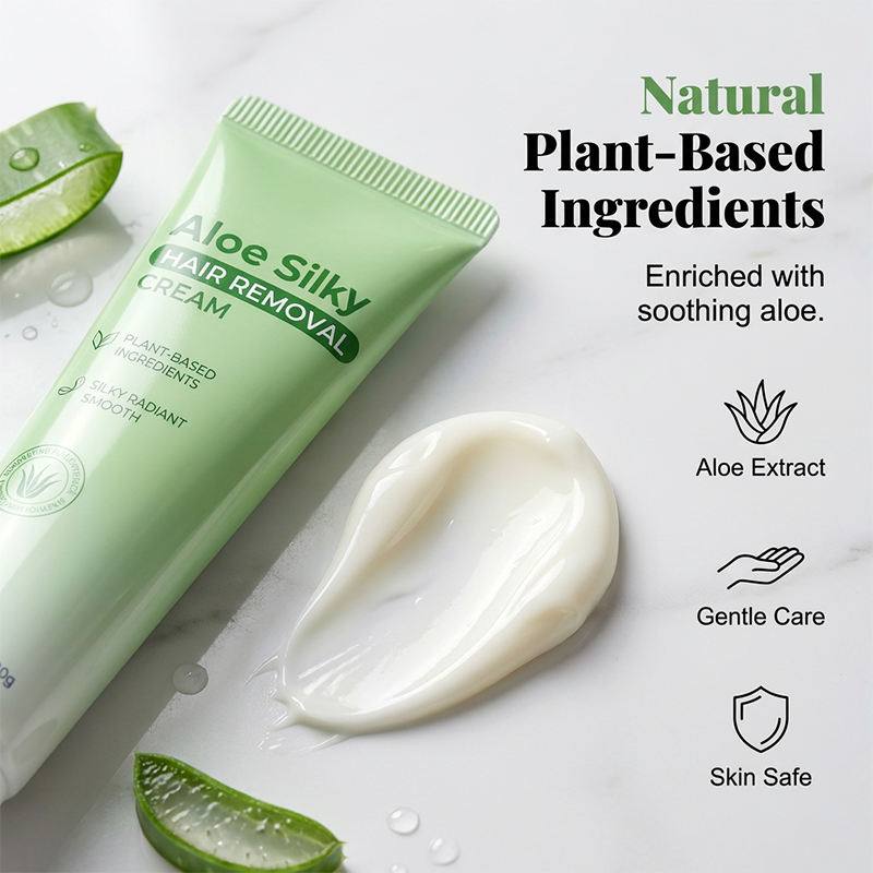 Crème dépilatoire douce à l'aloe vera