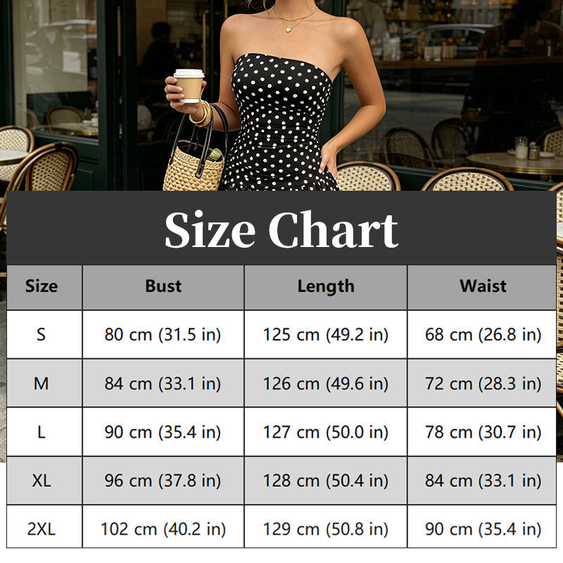 Robe bustier à pois tendance pour femme