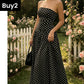 Robe bustier à pois tendance pour femme