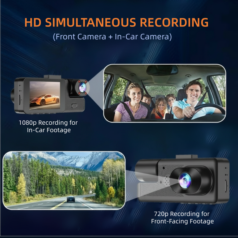 🔥 50 % de réduction 🚗 Caméra embarquée 3 canaux Full HD 1080p avec Wi-Fi