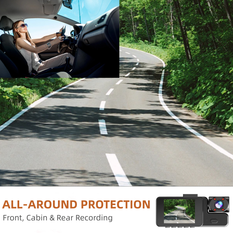 🔥 50 % de réduction 🚗 Caméra embarquée 3 canaux Full HD 1080p avec Wi-Fi