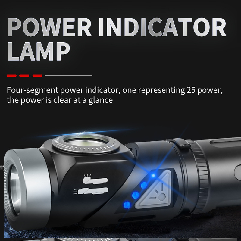 Lampe frontale et lampe torche LED rotative à 90°