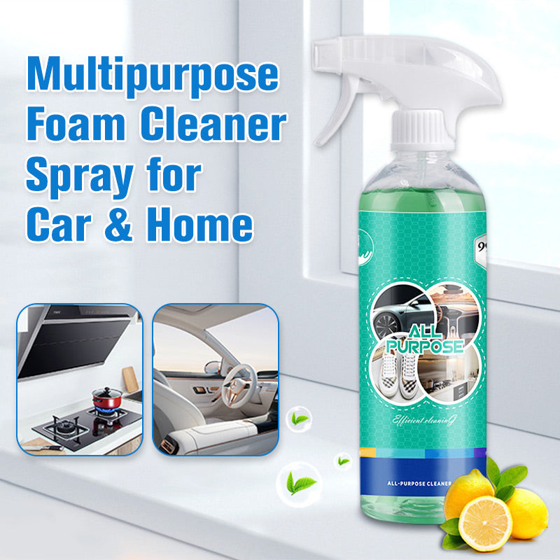 Nettoyant moussant multi-usages en spray pour voiture et maison
